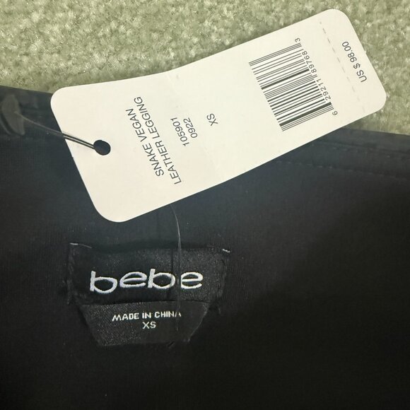 Bebe Snake Vegan Leather Leggings – XS (New with Tags) - Picture 5 of 6